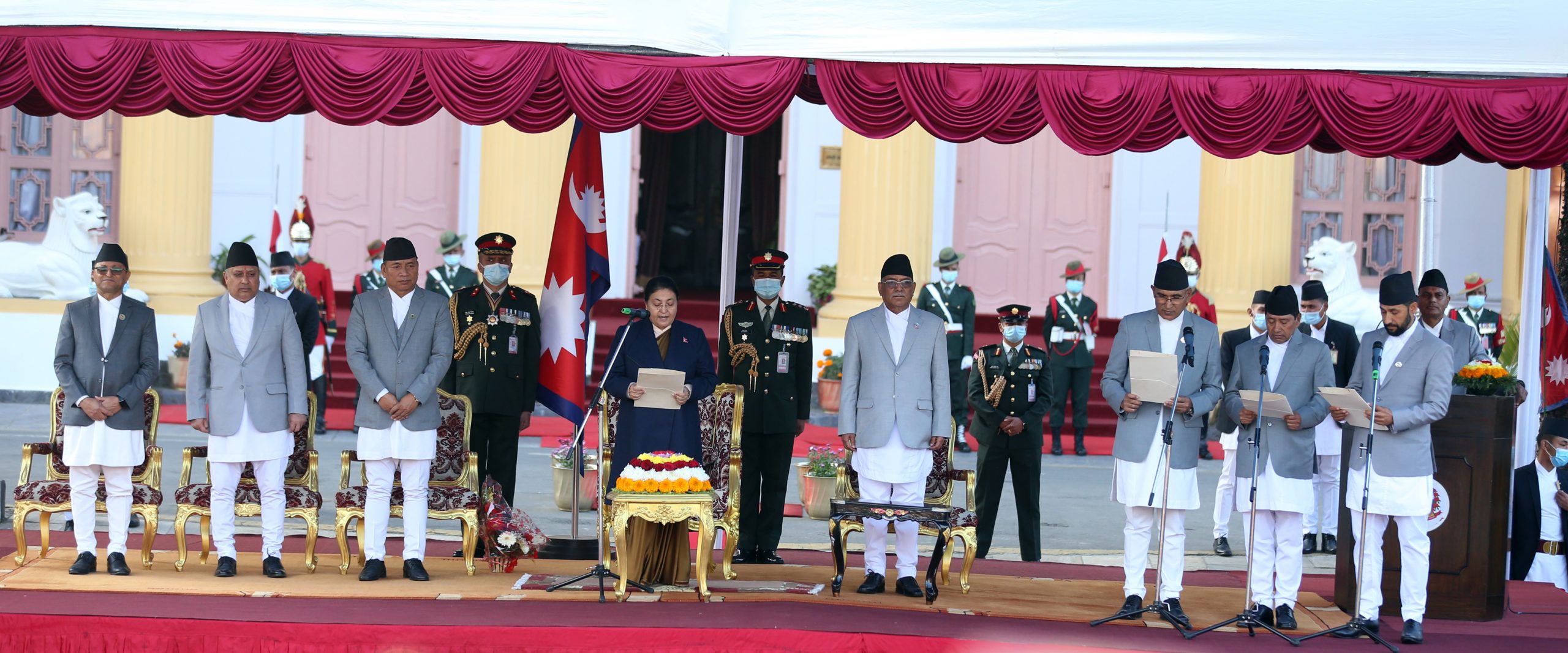 तीन उपप्रधानमन्त्रीसहित सातले लिए शपथ,