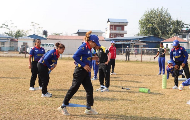 १९ वर्षमुनिको विश्वकप क्रिकेटका लागि नेपाली महिला टोलीको बन्द प्रशिक्षण शुरू