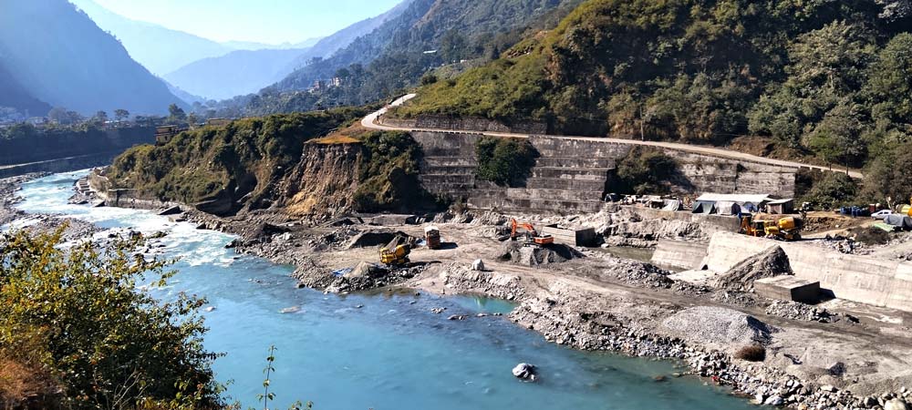 महाकालीमा एकतर्फी तटबन्ध निर्माण