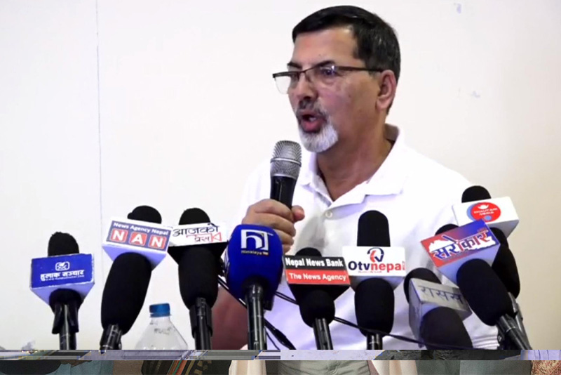 प्रचण्ड–माधव एकता अस्वीकार गरेका जनार्दनले पत्रकार सम्मेलन गर्दै